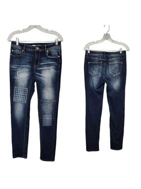 East 1946 Comtempory Distressed Patchwork Skinny Jeans Size 6